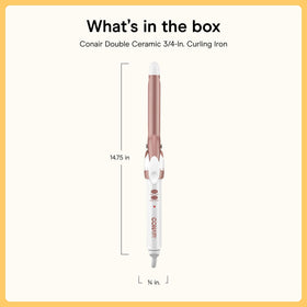 Conair size scale hand comparison showing compact shape and easy handling benefit