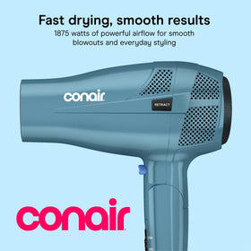 Conair travel hair dryer folded handle for easy packing and space saving