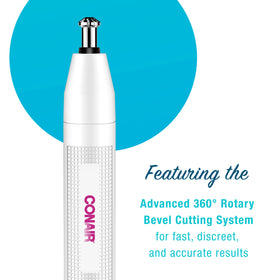 Conair True Glow close-up of 360-degree beveled blade for smooth trimming