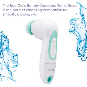 Conair True Glow close-up of soft bristles illustrating gentle yet effective exfoliation