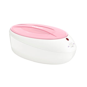 Conair True Glow front view showing compact pink paraffin bath and controls for easy use