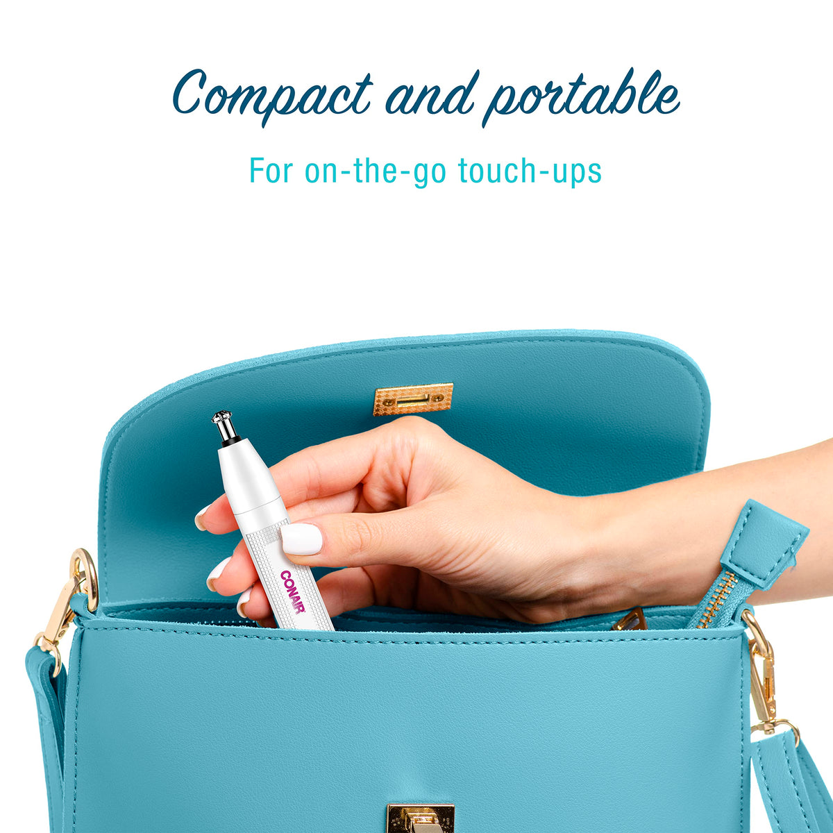 Conair True Glow product label highlighting features and warranty assurance