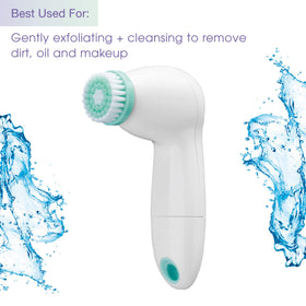 Conair True Glow three brush attachments displayed for cleansing exfoliating and massaging