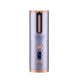 Conair Unbound front view showing sleek cordless curler and ergonomic grip for travel