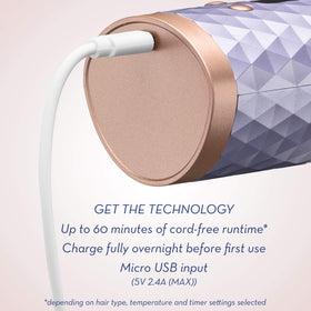 Conair Unbound in-hand styling demo creating waves quickly without a cord