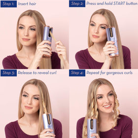 Conair Unbound next to a handbag showing compact size for on-the-go convenience