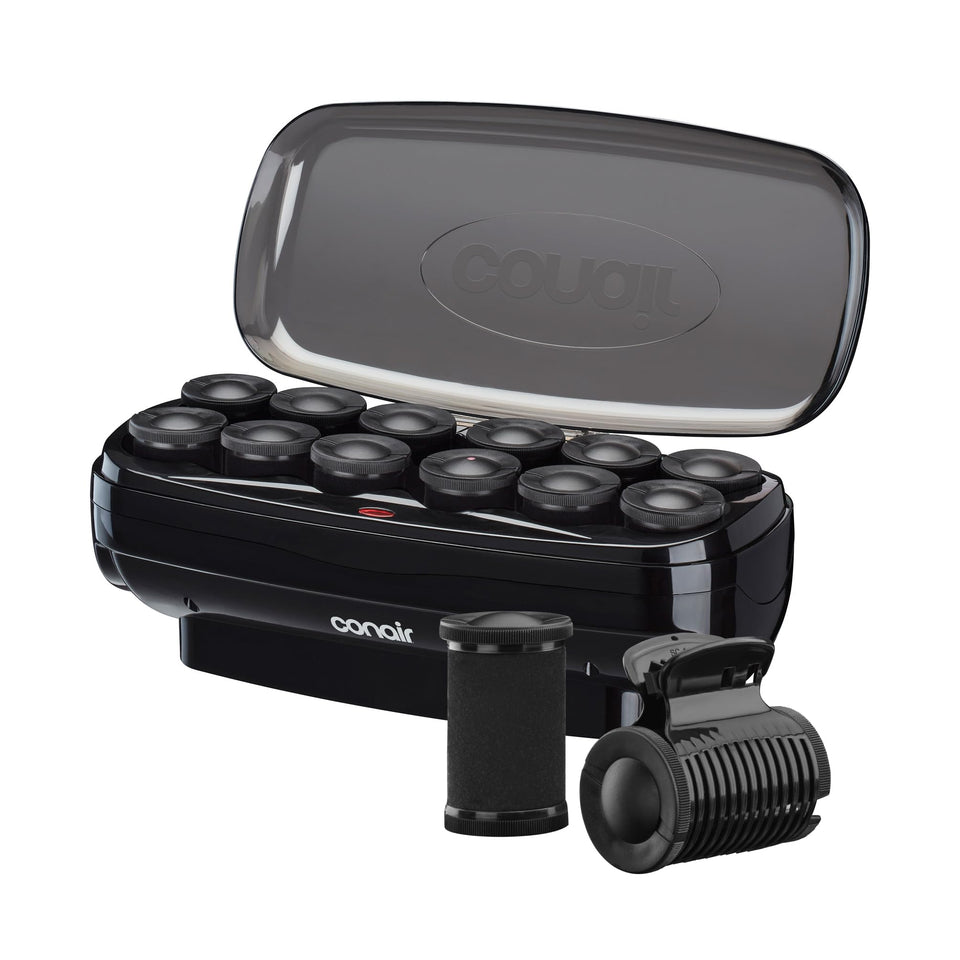 Conair velvet flocked set front packaging showing rollers and clips benefits
