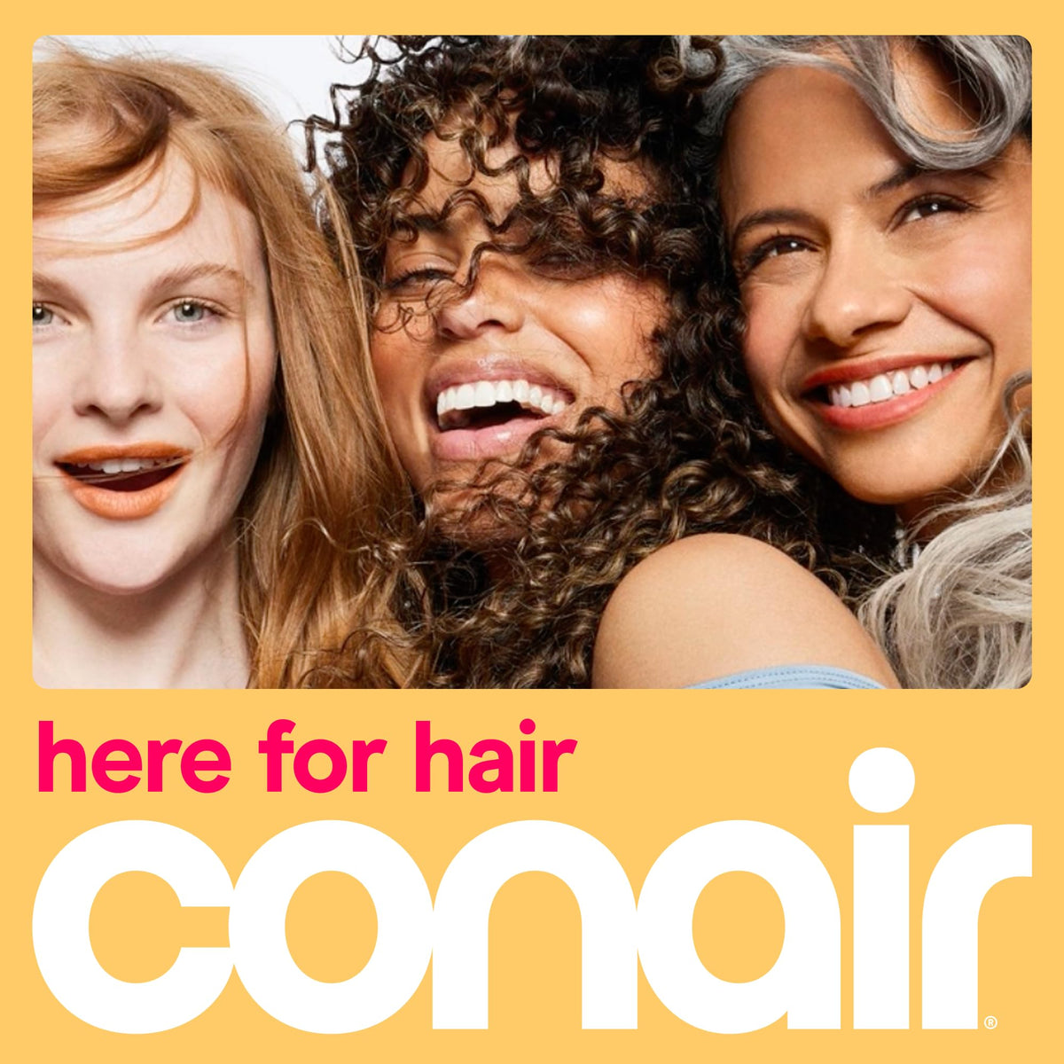 Conair before and after beachy waves demonstrating natural, crease-free texture