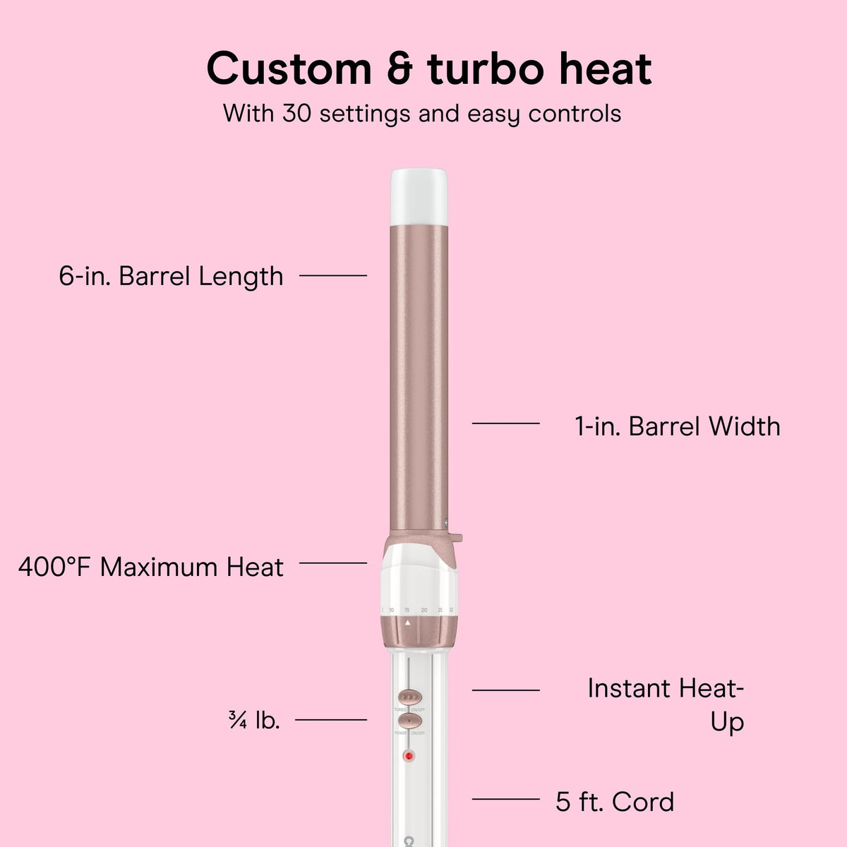 Conair wand held styling front layers showing control for quick wave creation
