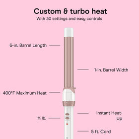 Conair wand held styling front layers showing control for quick wave creation