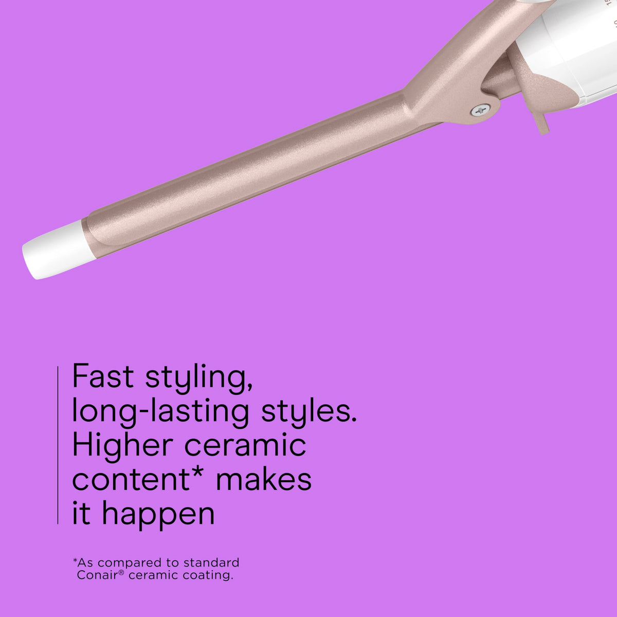 Conair curling iron styling with included claw clip for fast sectioning and organized styling