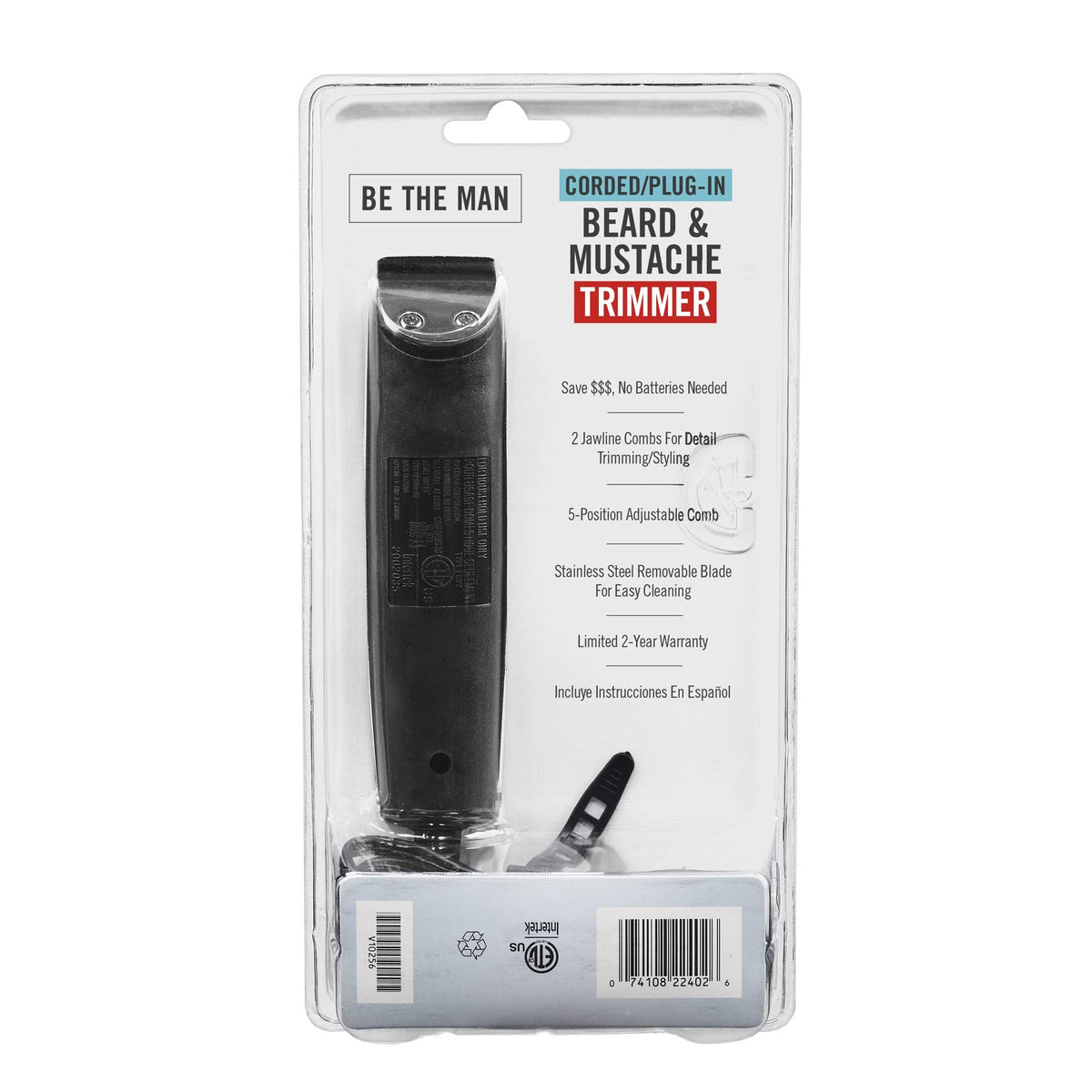 ConairMAN held in hand showing size and ergonomic benefit for comfortable handling