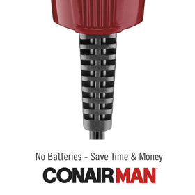 ConairMAN nose and ear trimmer in use for safe, precise detail trimming