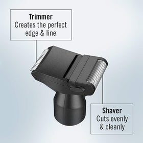 ConairMan close-up of 360-degree nose head showing no-pull trimming benefit