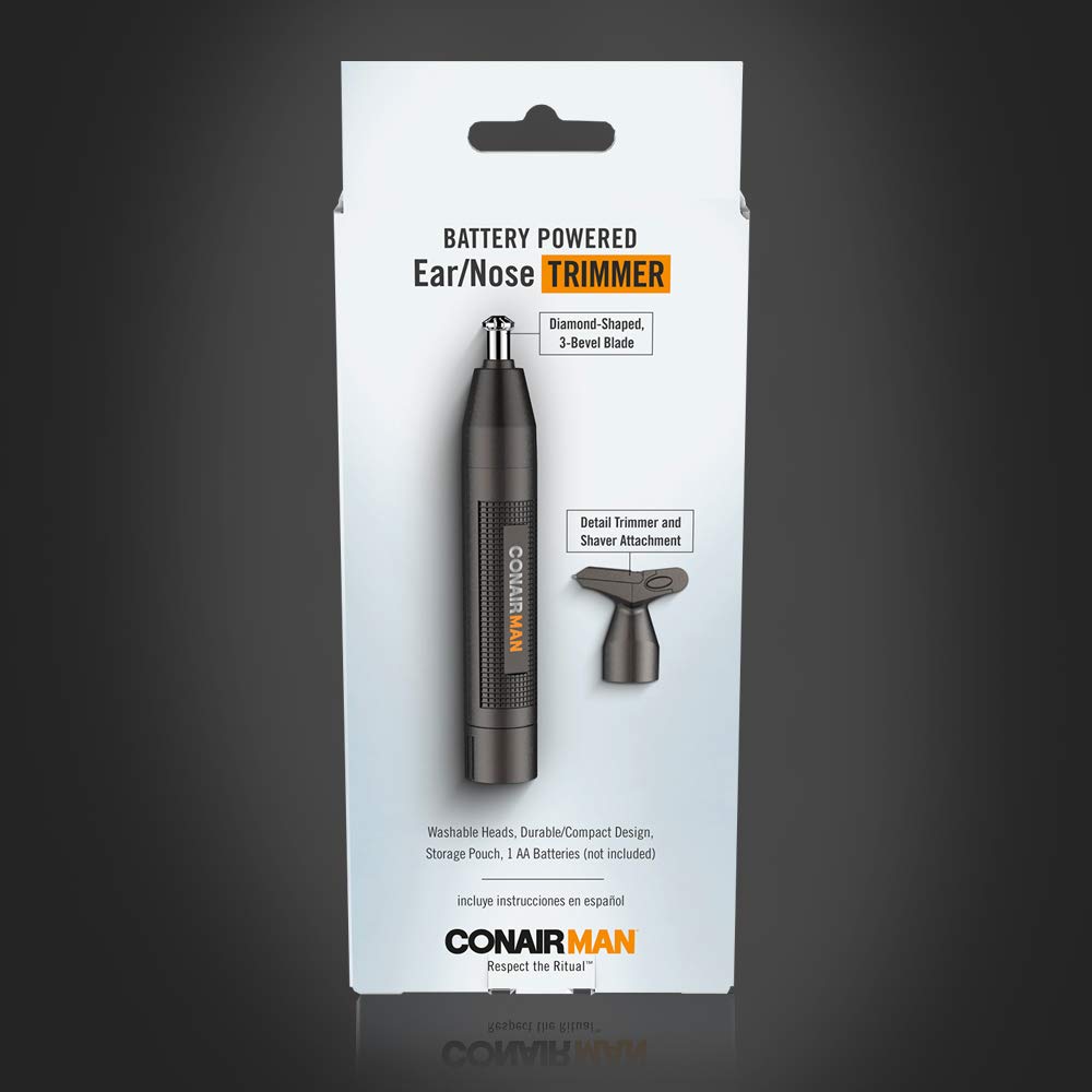 ConairMan washable attachments with pouch showing easy cleaning and travel benefit