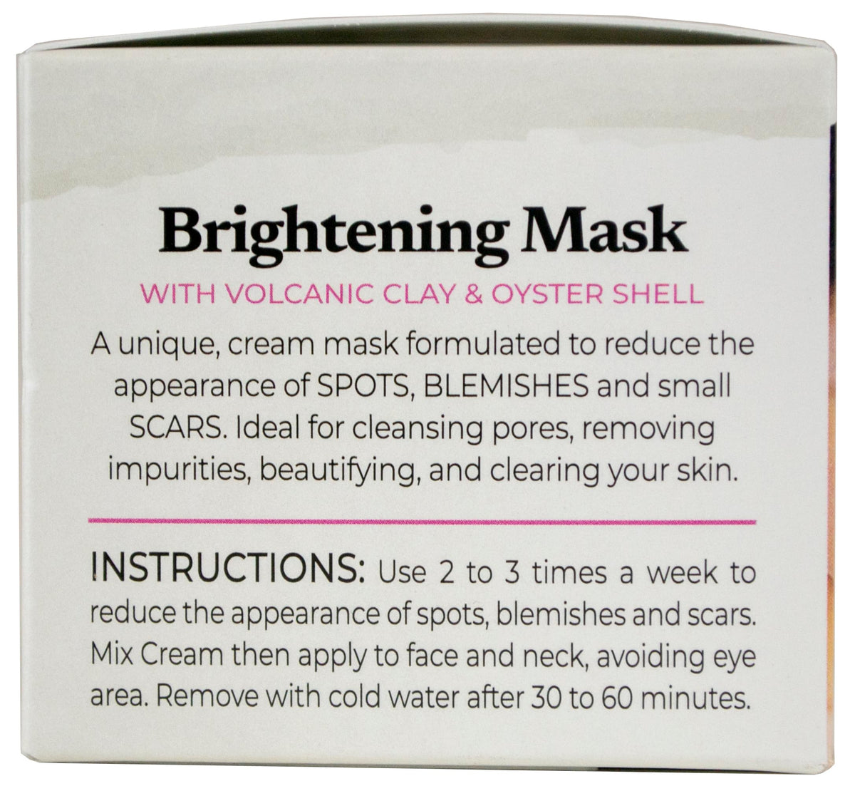 Concha Nacar mask applied on model cheek demonstrating even coverage