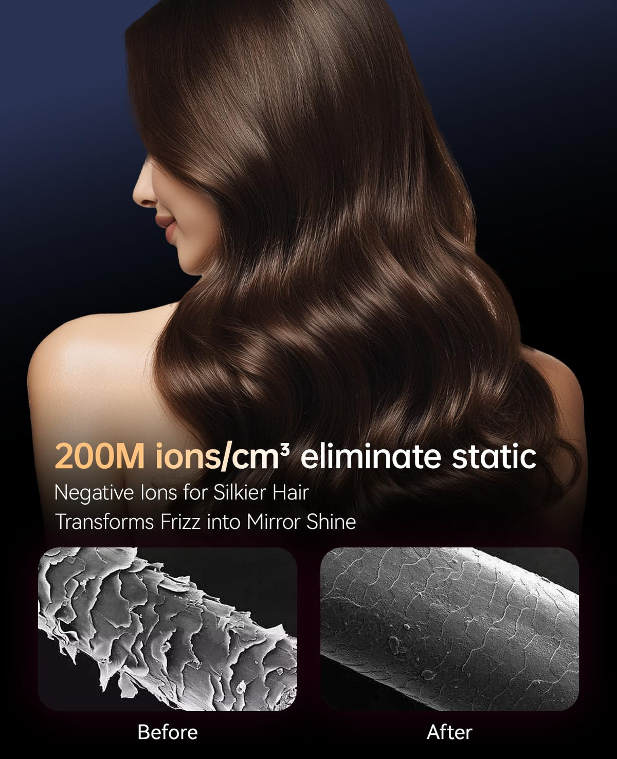 CONFU removable back filter detail preventing hair suction and easing cleaning
