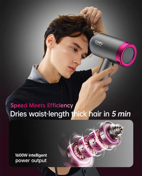 CONFU diffuser attachment closeup enhancing curls and volume with gentle airflow