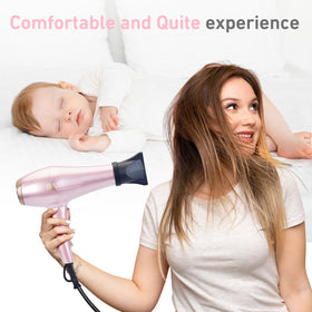 CONFU hair dryer in hand demonstrating lightweight balance and comfortable grip