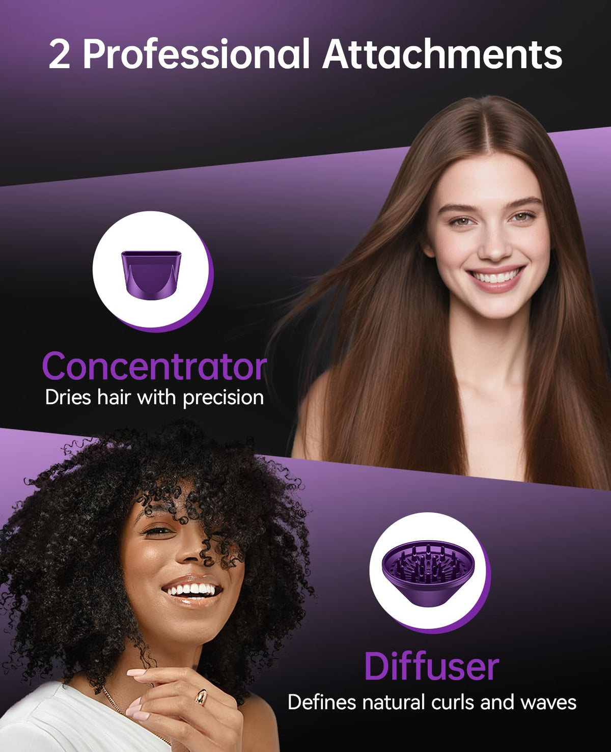 CONFU hair dryer with travel pouch ready for packing and convenient storage