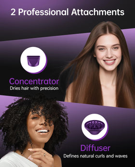 CONFU hair dryer with travel pouch ready for packing and convenient storage