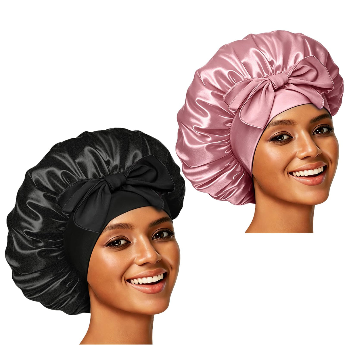 Confvrter front view of both bonnets showing colors and fit benefits