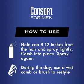 Consort side label detailing features and fast-drying benefit