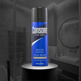 Consort can held in hand illustrating compact travel-friendly size