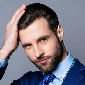 Consort hair texture after application showing natural look and flexible hold benefit