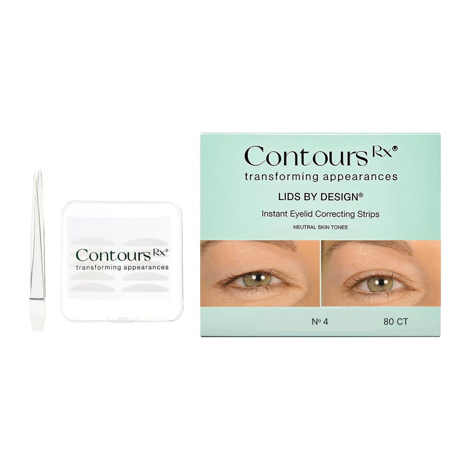 Contours Rx front packaging showing 80-count kit and included tweezers benefit: clear supply