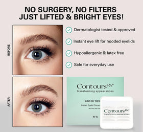 Contours Rx strip next to ruler showing size and scale for accurate selection