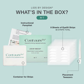 Contours Rx transparent strip on skin showing discreet wear and lightweight feel