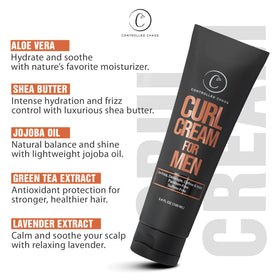 Controlled Chaos tube on bathroom counter staged for everyday grooming routine
