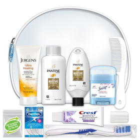 Convenience Kits International front packaging showing kit contents and travel-ready convenience