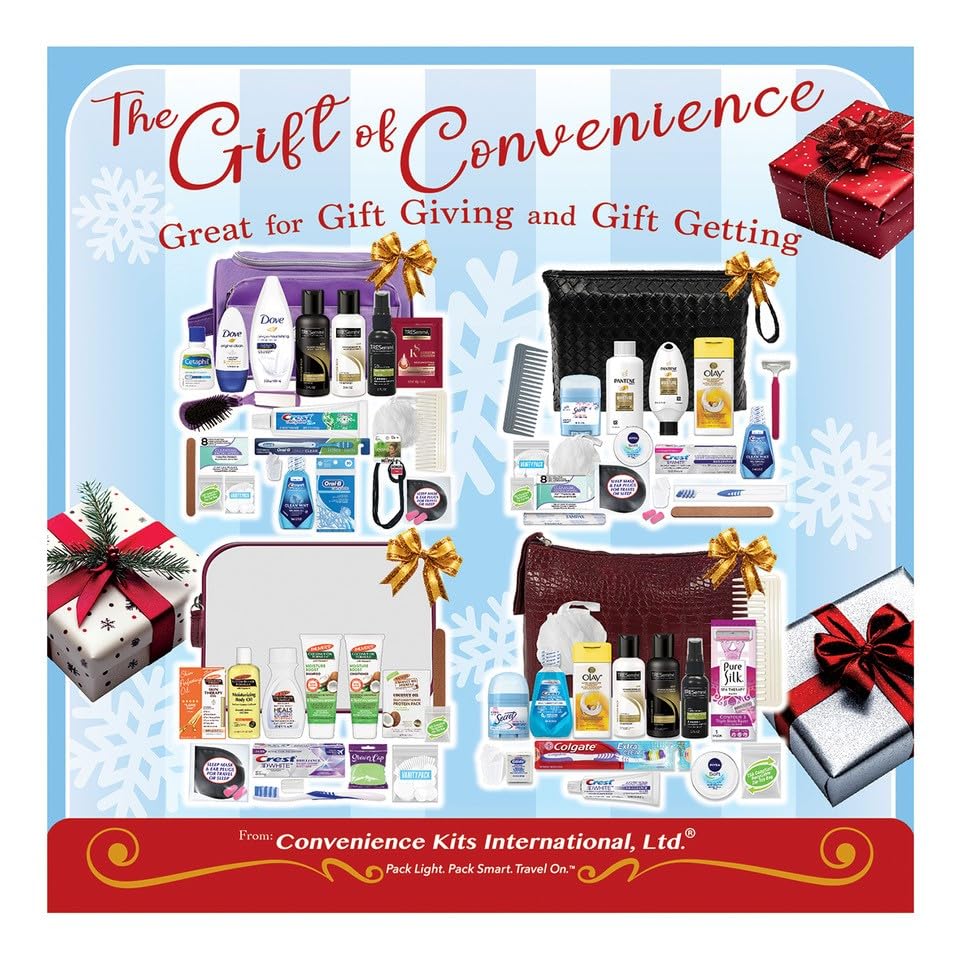 Convenience Kits International kit packed inside carry-on suitcase demonstrating travel-friendly organization