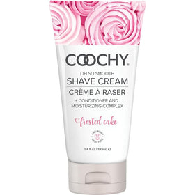 Coochy front packaging showing bottle and Frosted Cake scent benefit