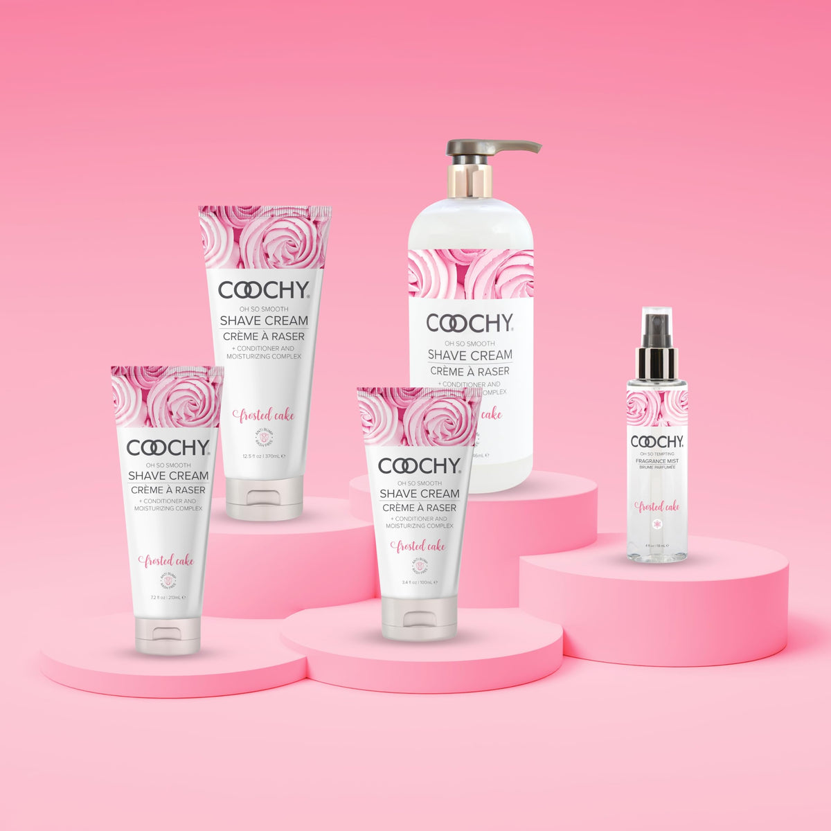 Coochy creamy foam on bikini area demonstrating gentle protection and conditioning