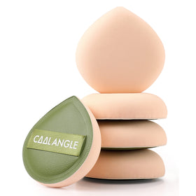 COOL-ANGLE front view of five green sponges showing packaging and value