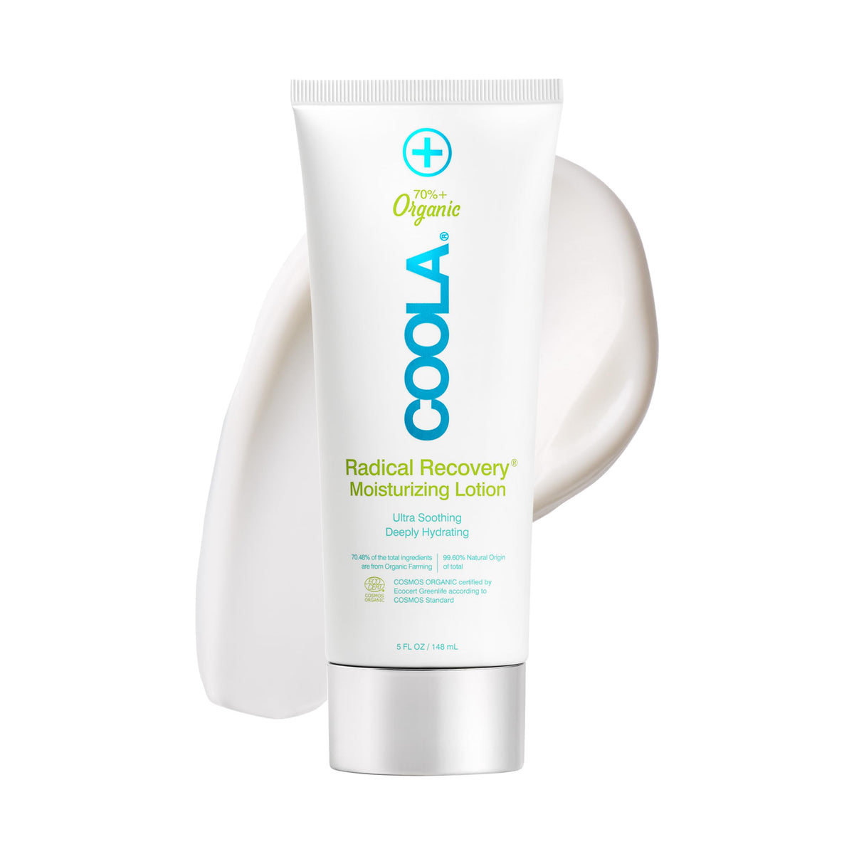 COOLA bottle front view showing label and benefits for soothing skin