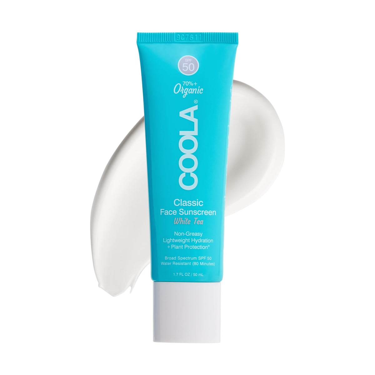 COOLA face sunscreen front packaging showing compact 1.7 oz tube and SPF benefit