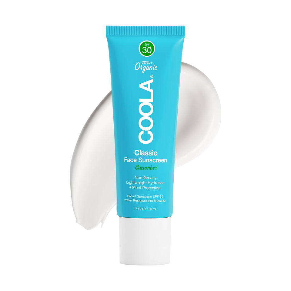 COOLA face sunscreen front tube showing label and size, easy daily protection