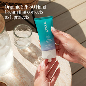 COOLA creamy texture close-up demonstrating quick absorption and hydration