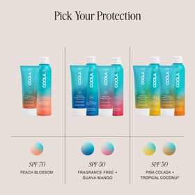 COOLA botanical ingredients flatlay showing antioxidant plant-derived benefits