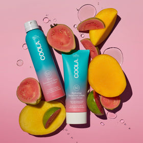 COOLA label close-up highlighting Plant Protection ingredients and antioxidant benefit