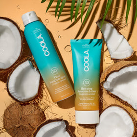 COOLA lotion texture close-up highlighting lightweight, fast-absorbing feel