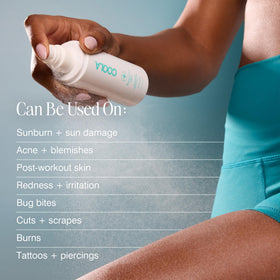 COOLA mist in outdoor setting for sunburn and post-sport relief