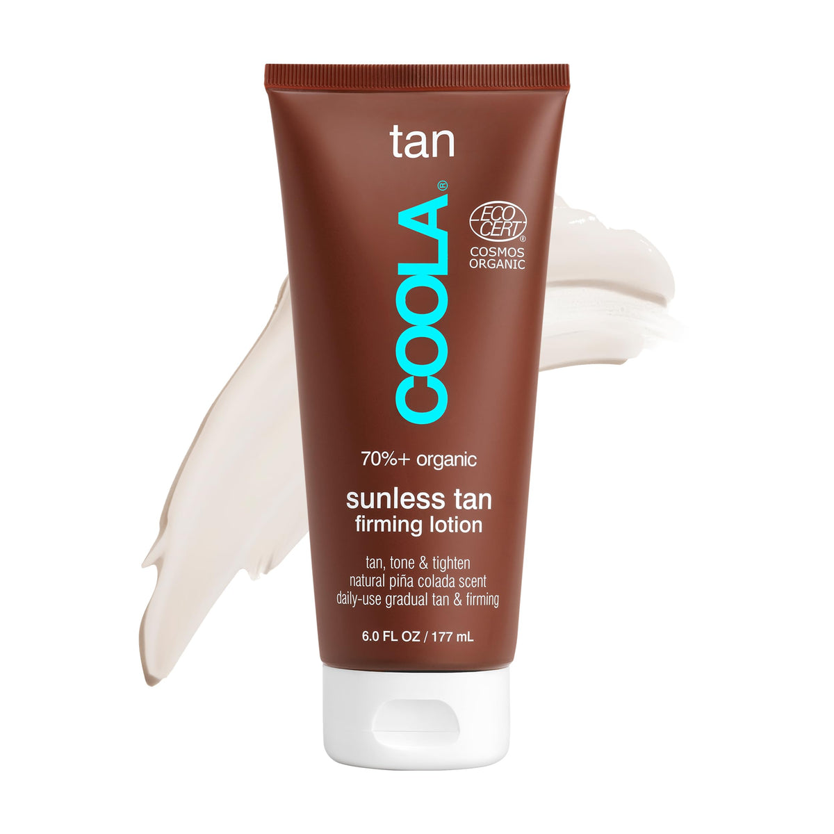 COOLA bottle front view showing lotion label and clean organic benefit