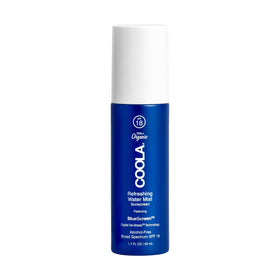 COOLA refreshing water mist front packaging showing SPF 18 and organic ingredients
