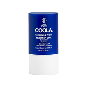 COOLA front packaging of water stick showing SPF 50 and benefits