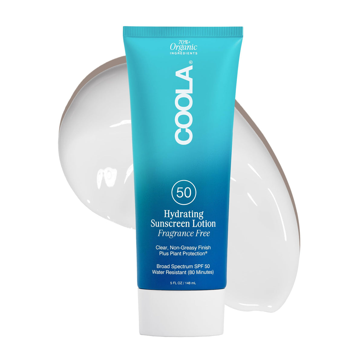 COOLA front packaging of SPF 50 body lotion highlights daily protection